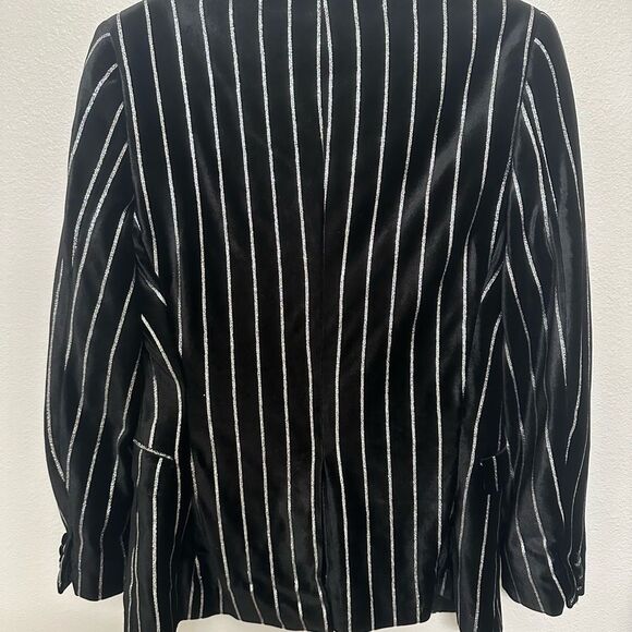 Black and Silver Striped Blazer Giovanni Testi - Picture 7 of 11